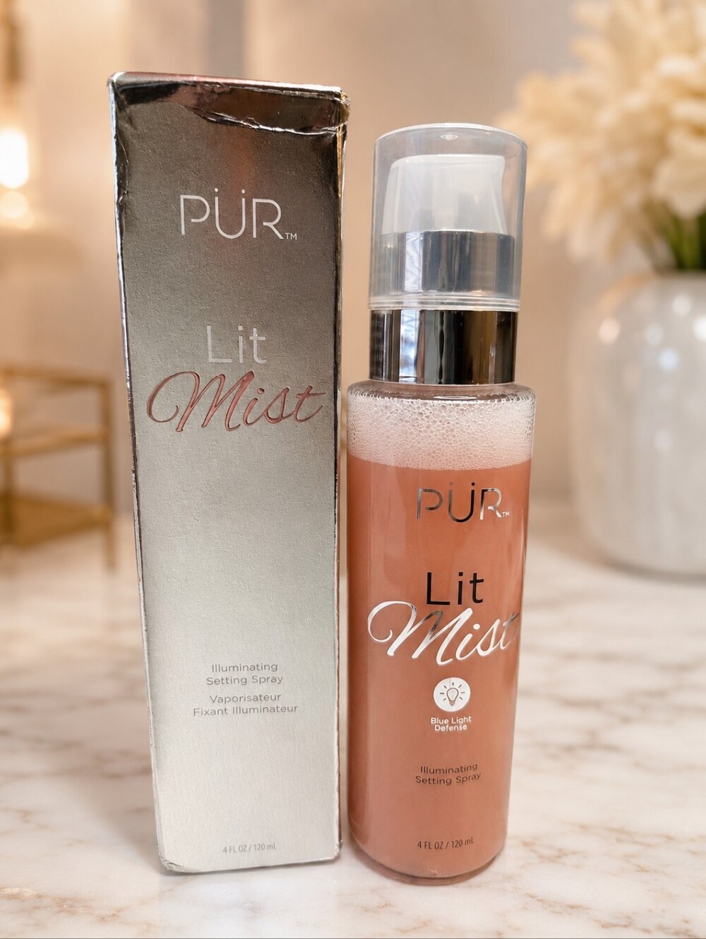 PÜR Lit Mist Illuminating Setting Spray 4 oz New in Box